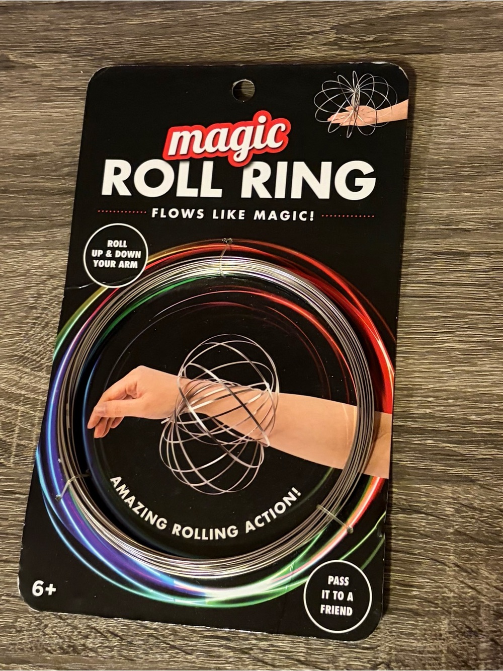 🆕 Magic Roll Ring~rolls up & down your arm~pass to a friend…Best Brands